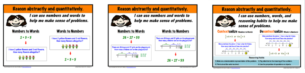 Standards for Mathematical Practice, standard 2 and how it relates to word problems